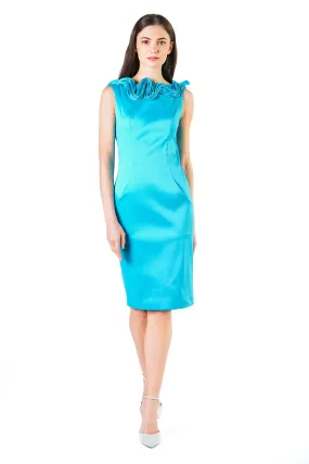 Eunice Stretch Sateen Twill Cocktail Dress