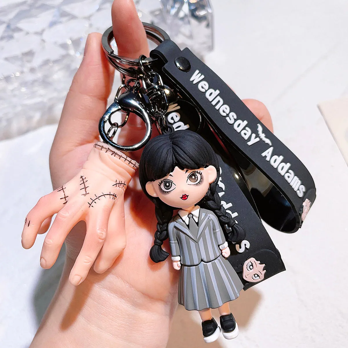 FancyDressWale Wednesday Merchandise Keychain Wensday Addams halloween Gifts for Daughter Teen Girls Keychains Birthday Gift- thing