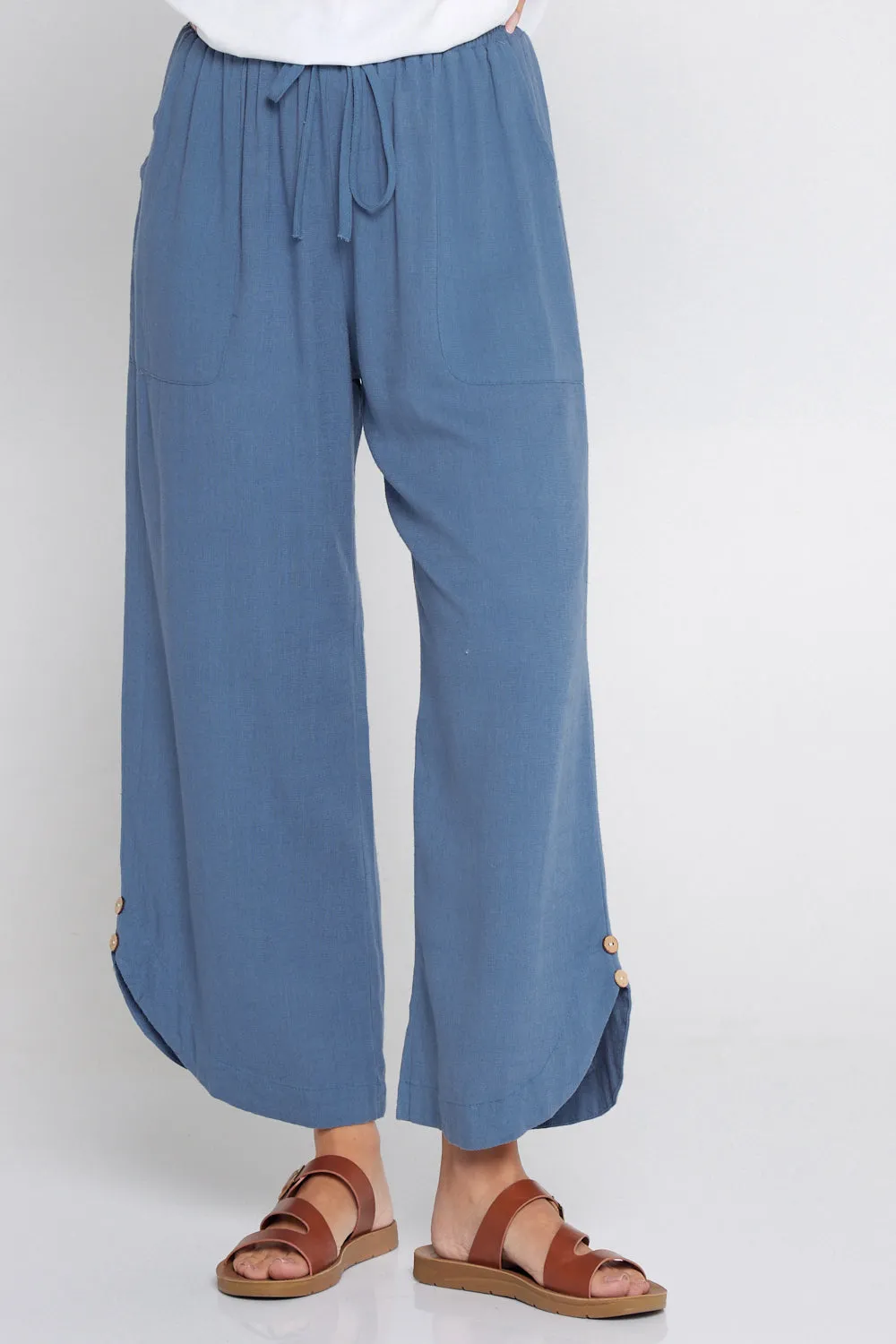 Felicity Linen Pants - Denim