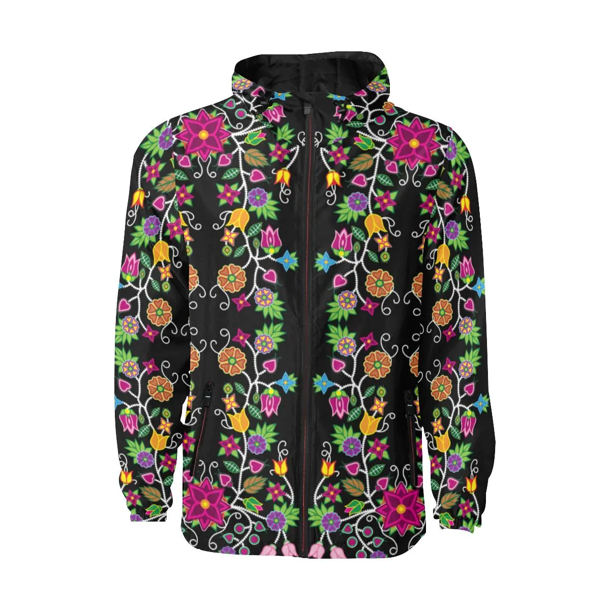 Floral Beadwork Unisex Quilted Coat