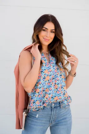 Floral Mosaic V Tank