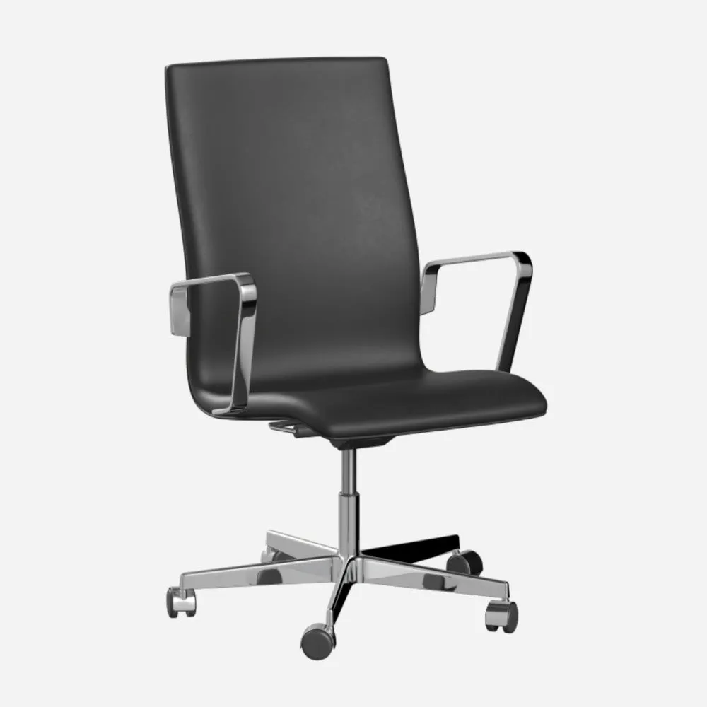 Fritz Hansen Oxford™ Office Armchair Leather With Wheels