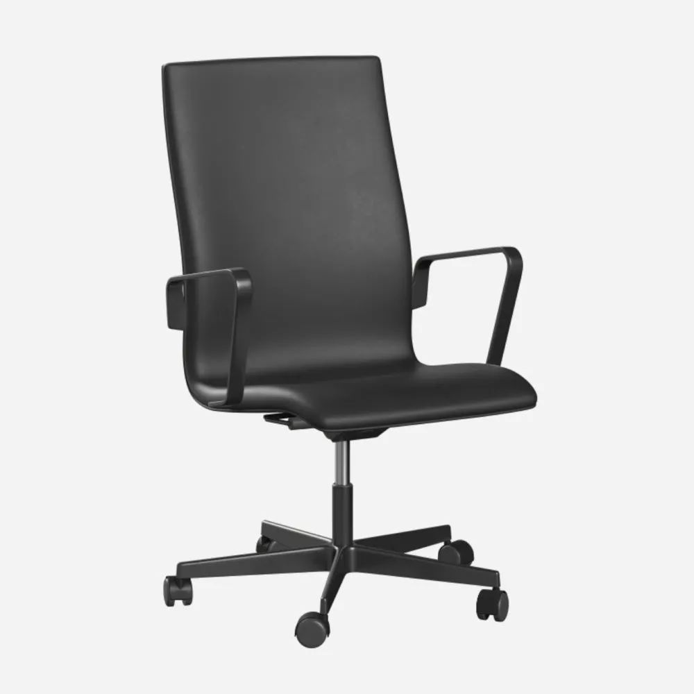 Fritz Hansen Oxford™ Office Armchair Leather With Wheels