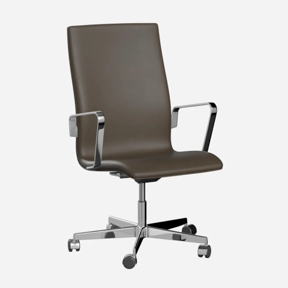 Fritz Hansen Oxford™ Office Armchair Leather With Wheels