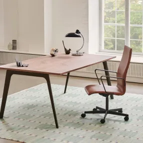 Fritz Hansen Oxford™ Office Armchair Leather With Wheels