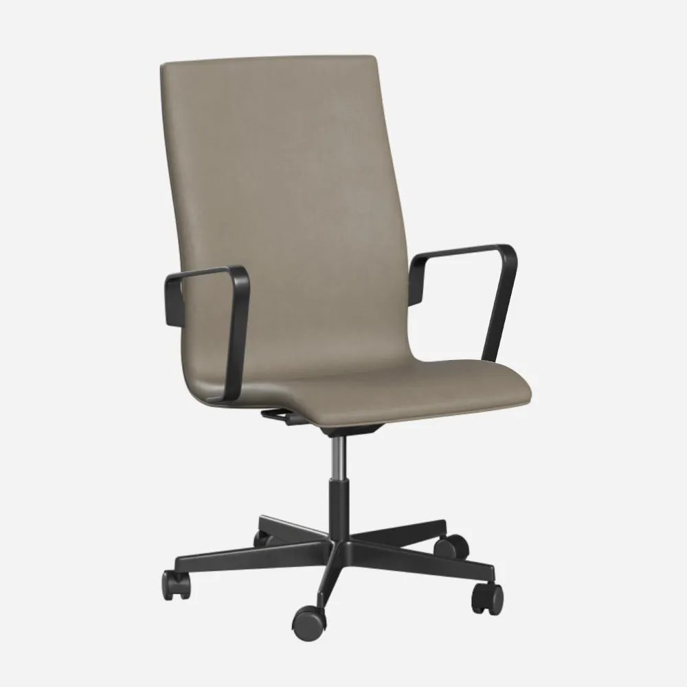 Fritz Hansen Oxford™ Office Armchair Leather With Wheels