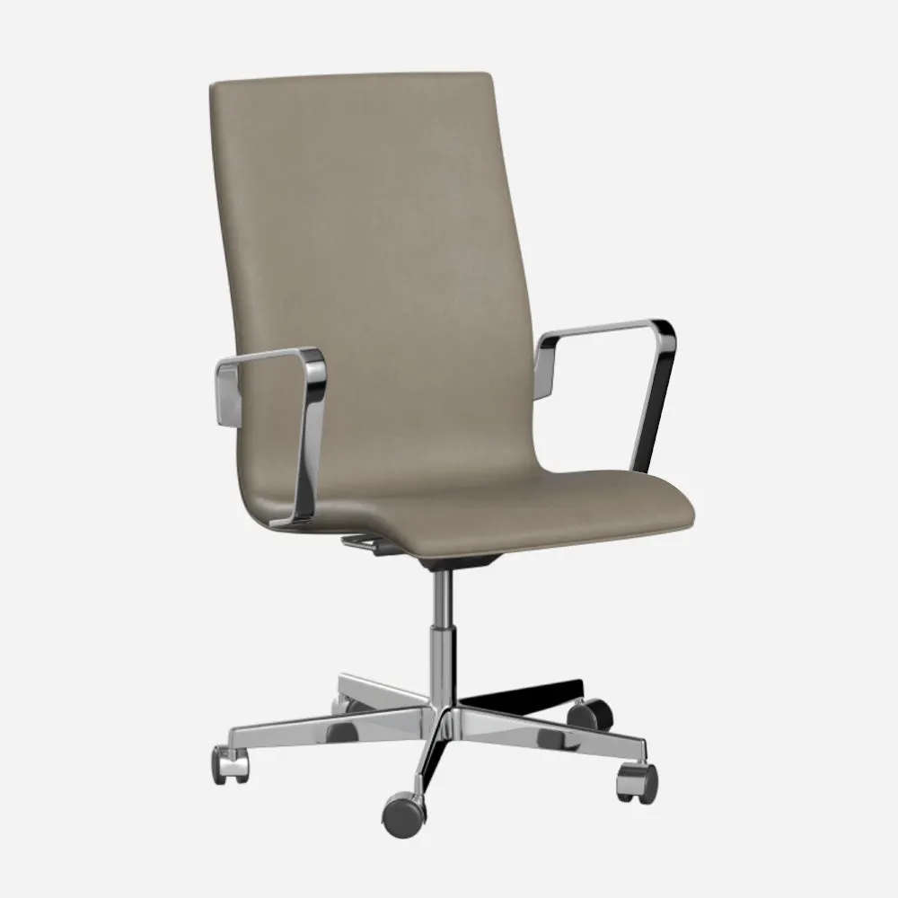 Fritz Hansen Oxford™ Office Armchair Leather With Wheels