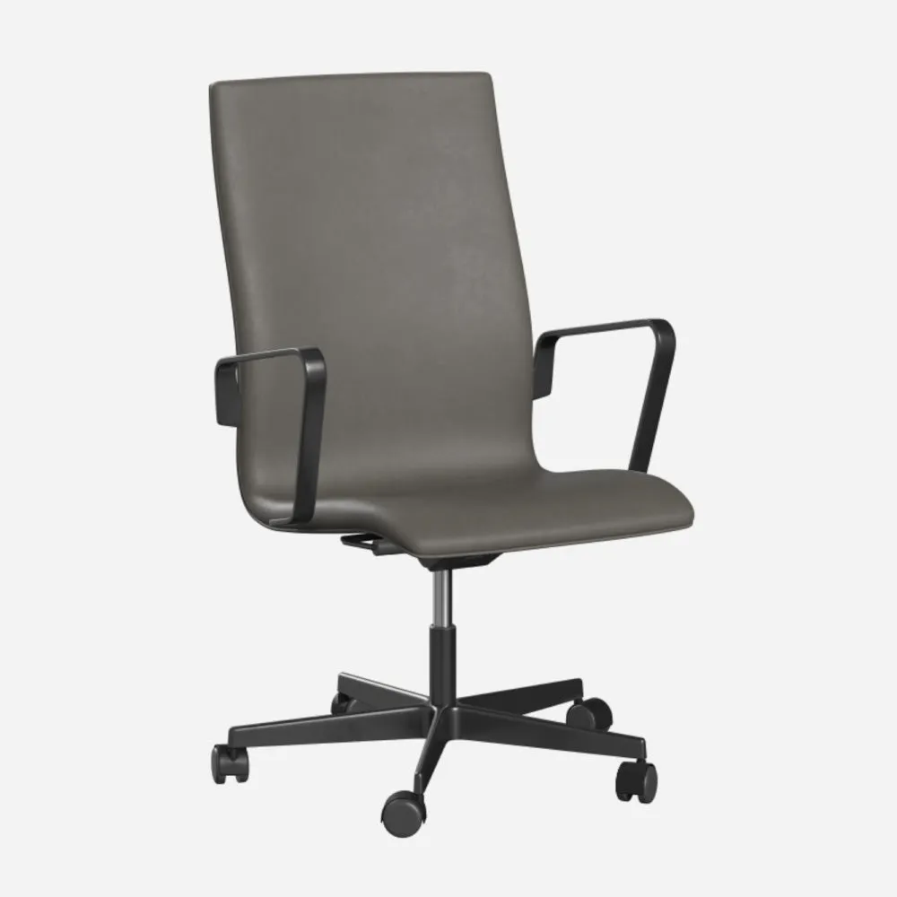 Fritz Hansen Oxford™ Office Armchair Leather With Wheels