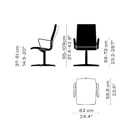 Fritz Hansen Oxford™ Office Armchair Leather