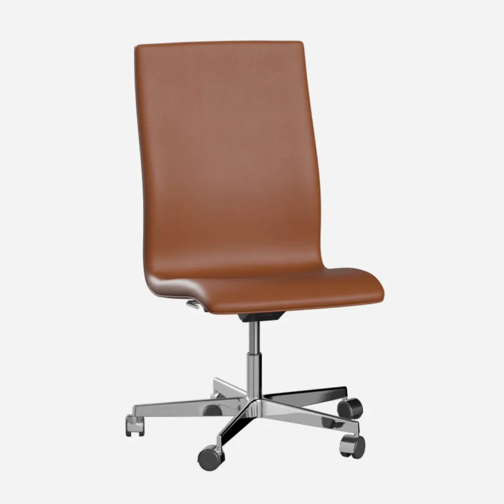 Fritz Hansen Oxford™ Office Chair Leather With Wheels