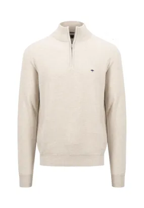 FYNCH HATTON® Troyer 1/4 Zip Structure Mix/Winter White - New AW24