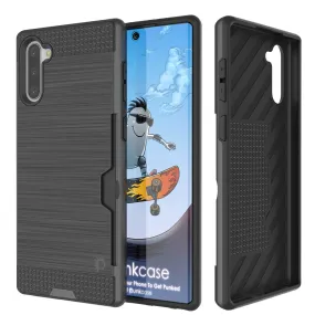 Galaxy Note 10 Case, PUNKcase [SLOT Series] Slim Fit  Samsung Note 10  [Dark Grey]