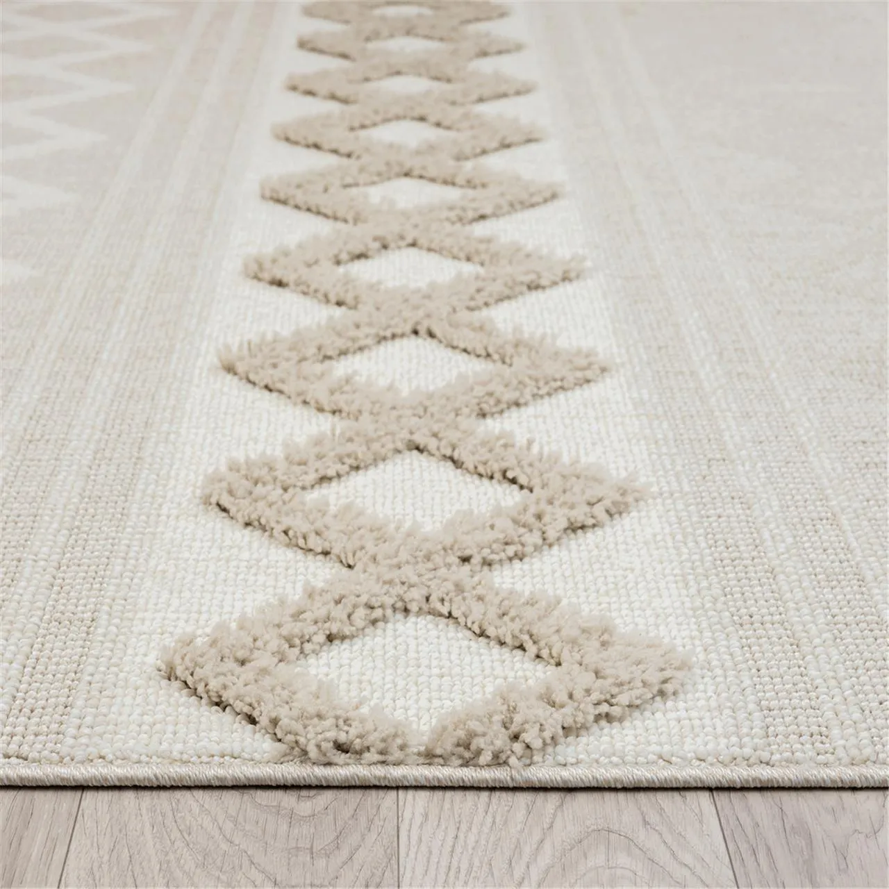 Geometric Design Turkish Rug 542 Fawn