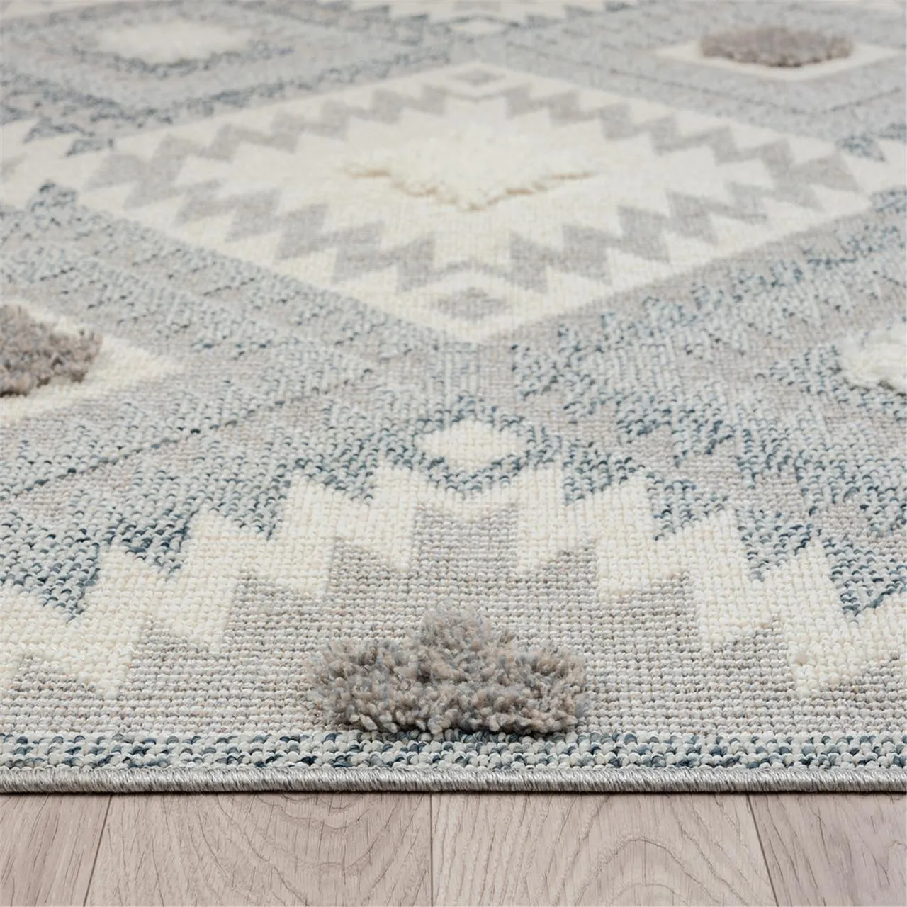 Geometric Design Turkish Rug 543 Pebble