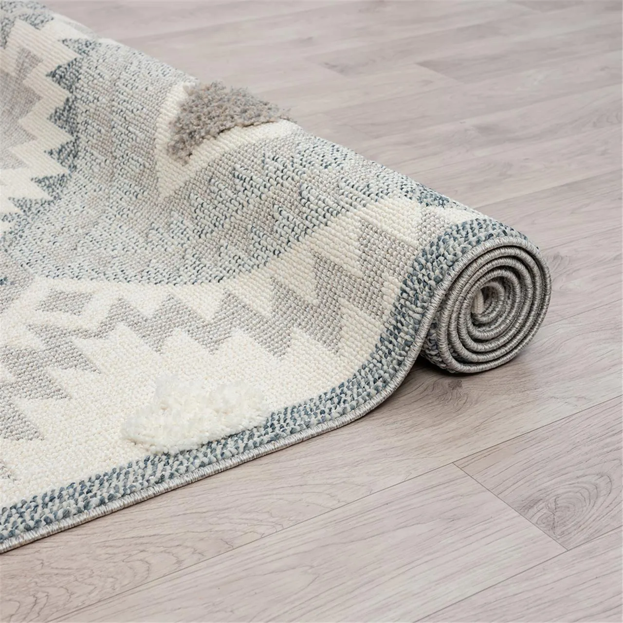 Geometric Design Turkish Rug 543 Pebble