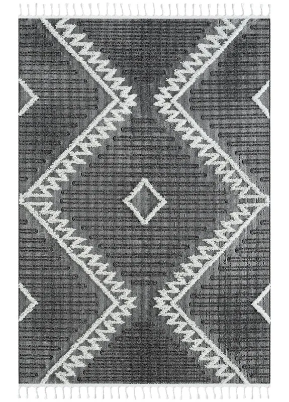 Geometric Design Turkish Rug 544 Ash