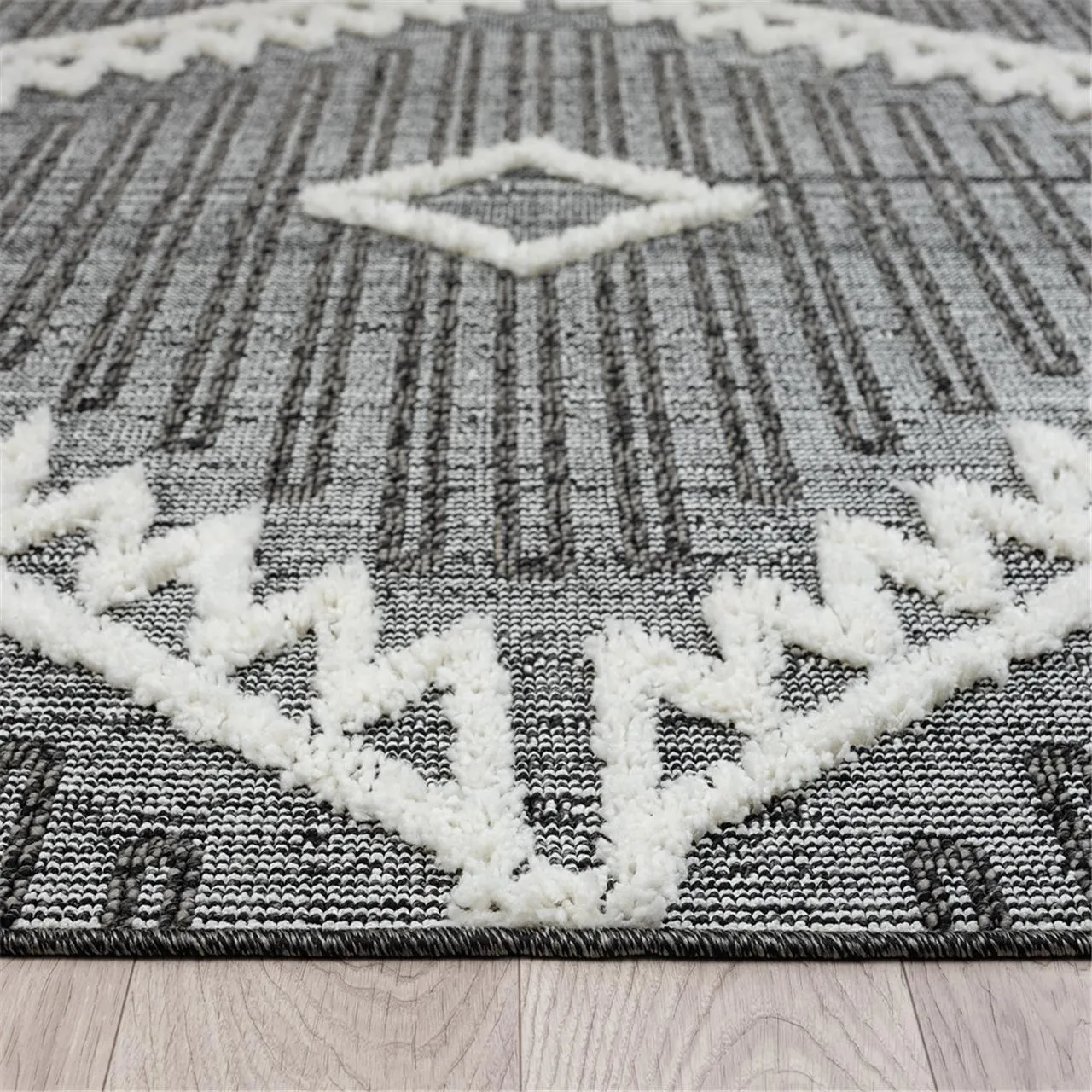 Geometric Design Turkish Rug 544 Ash