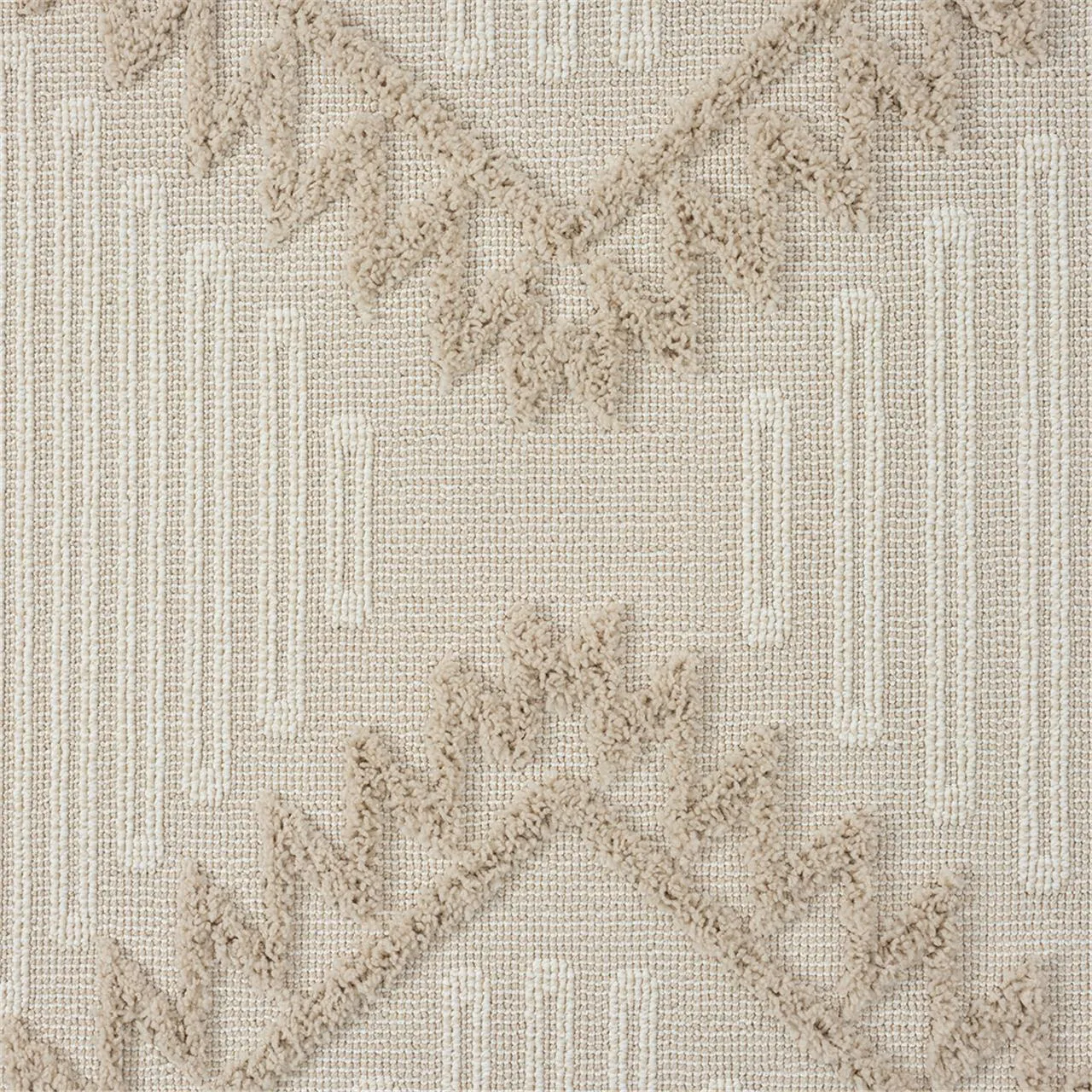 Geometric Design Turkish Rug 545 Taupe