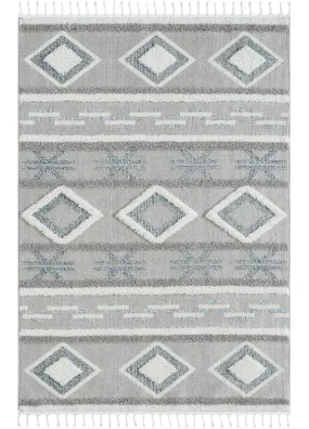 Geometric Design Turkish Rug 546 Slate