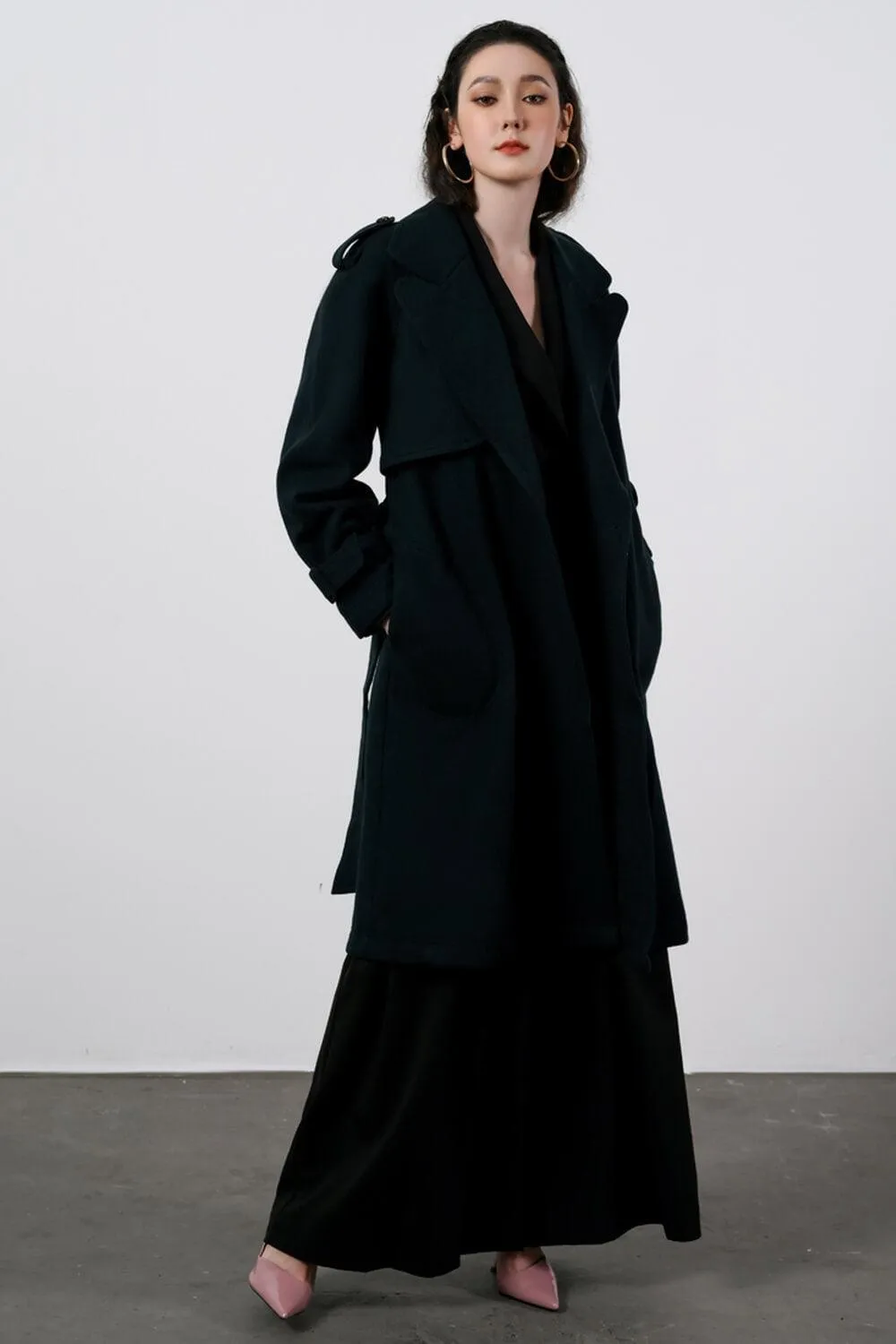 Gracie Straight Storm Flap Cotton Above The Knee Trench Coat