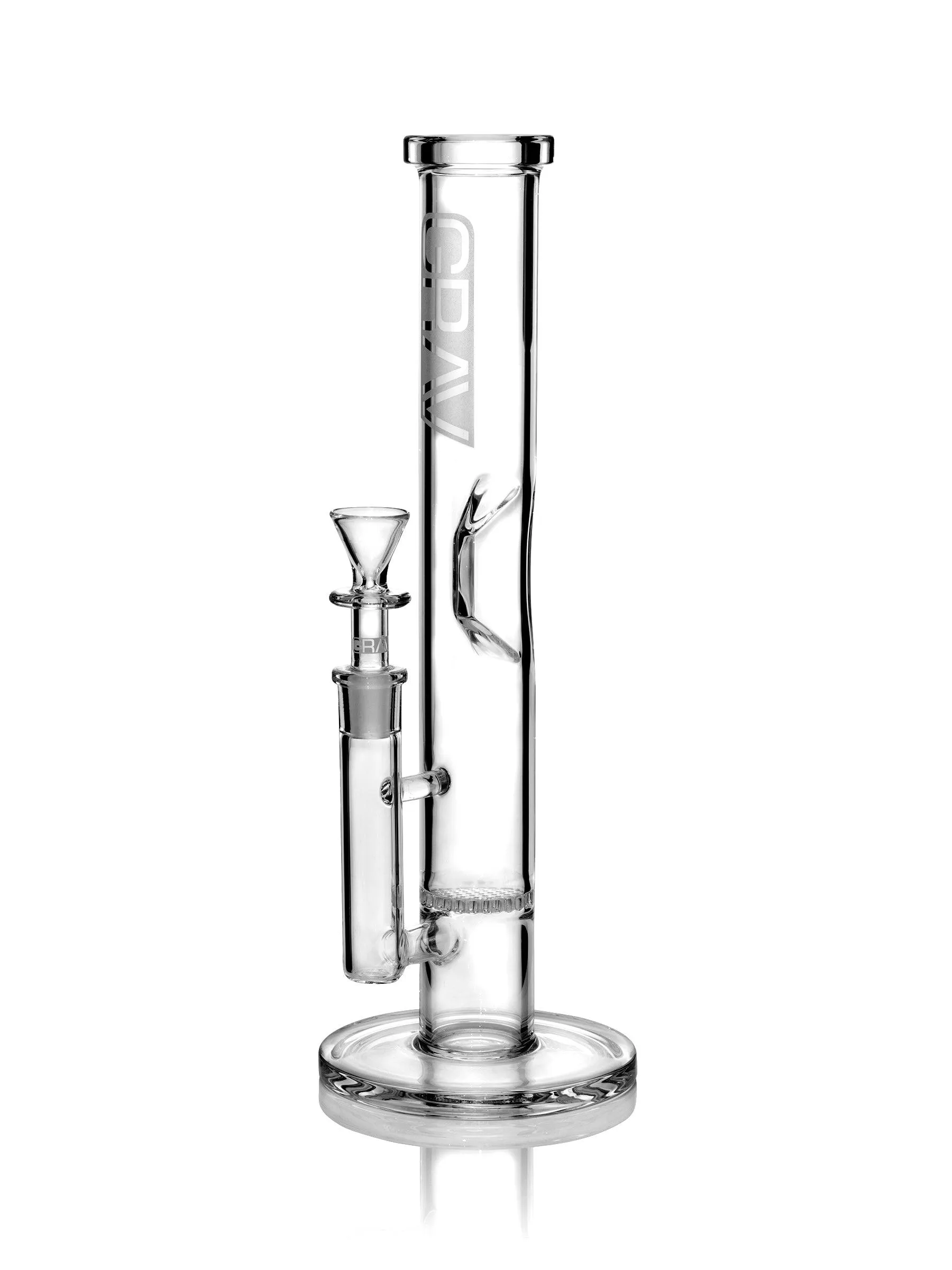 GRAV® Medium, Clear Straight Base w/ Disc Water Pipe