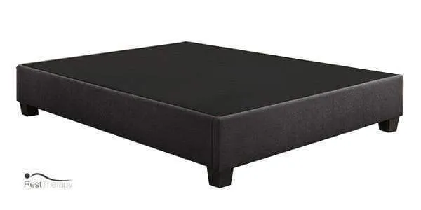 Grey Upholstered EZ Base Foundation Platform Bed