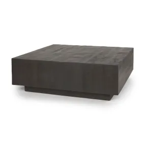 Hayden Coffee Table Dark Brown Wood | 48" Square