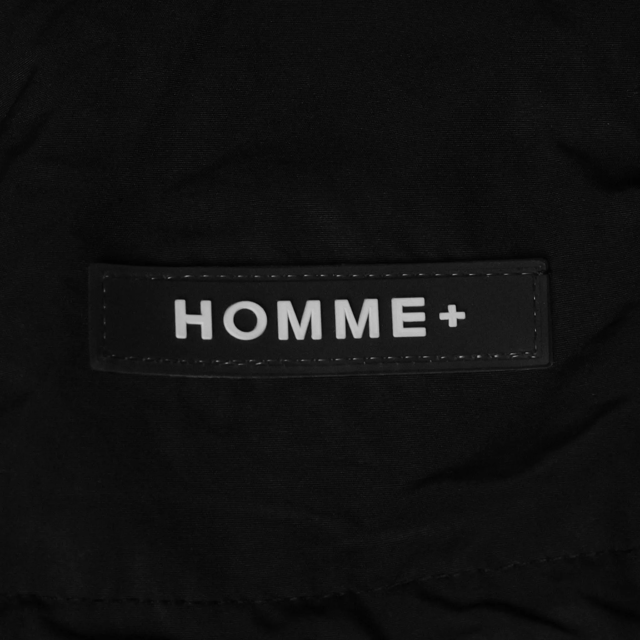 HOMME  Cargo Pocket Trench Coat Black