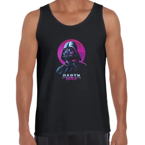 Iconic Darth Vader Death Star Movie Neon Punk Retro Black Tank Top