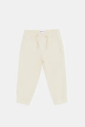 Infant Boys Cream Twill Chino Jogger