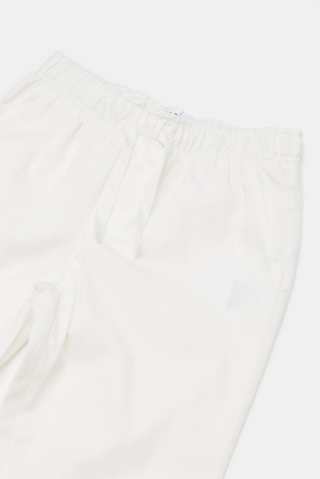 Infant Boys White Twill Chino Jogger