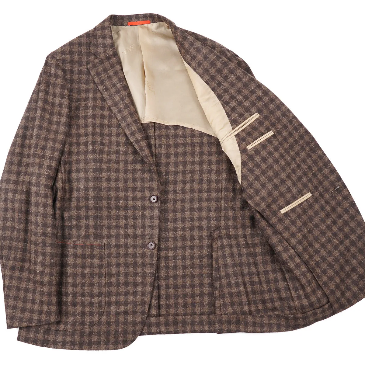 Isaia Slim-Fit Tonal Check Wool Sport Coat