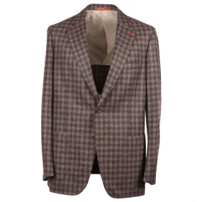 Isaia Slim-Fit Tonal Check Wool Sport Coat