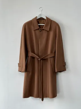 Italian Vintage Wool Cashmere Belted Coat - XL