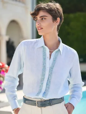 Kara Pearl Linen Shirt