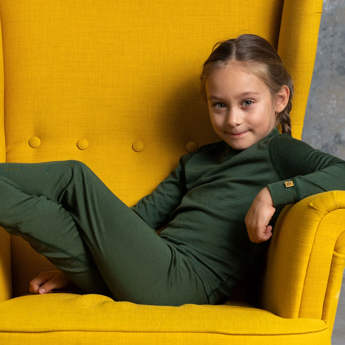 Kids' 160 Merino Pants Dark Green