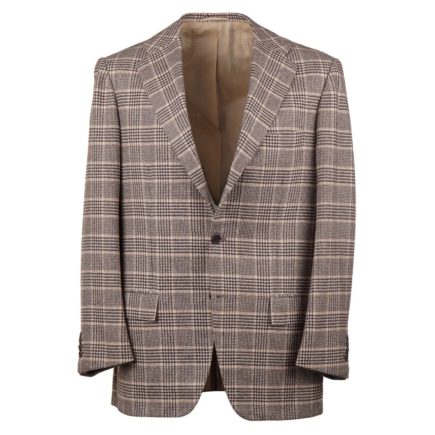 Kiton Layered Check Cashmere Sport Coat