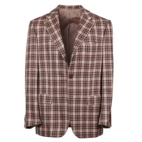 Kiton Layered Check Soft Cashmere Sport Coat