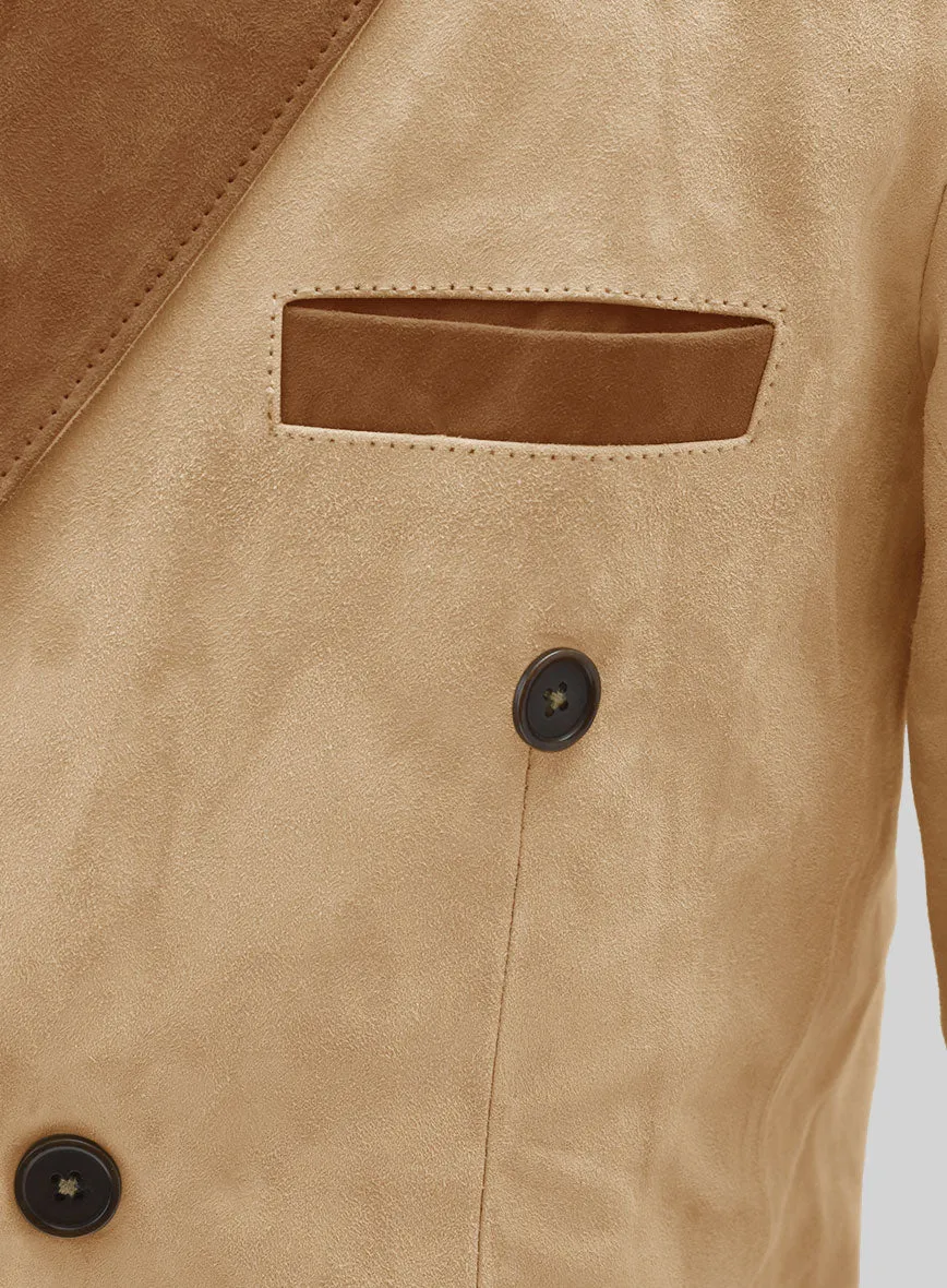 Latte Beige Suede Hampton Leather Blazer