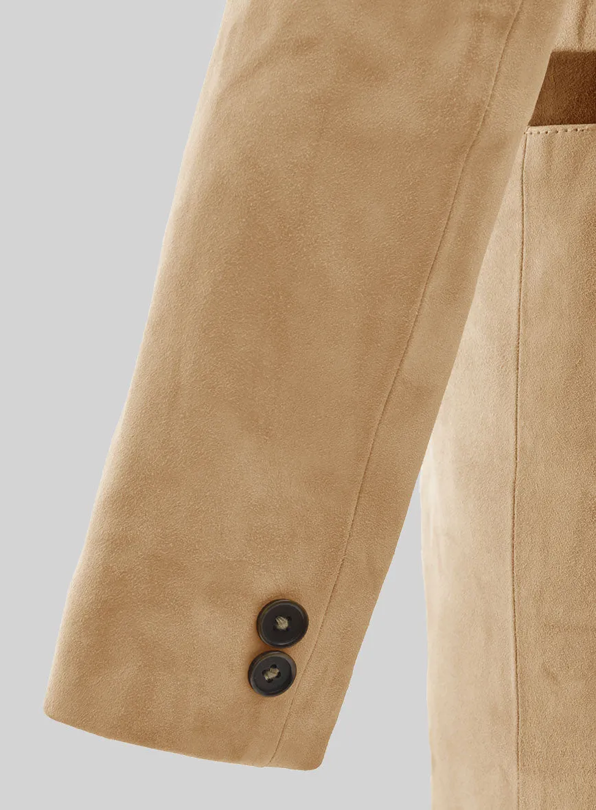 Latte Beige Suede Hampton Leather Blazer