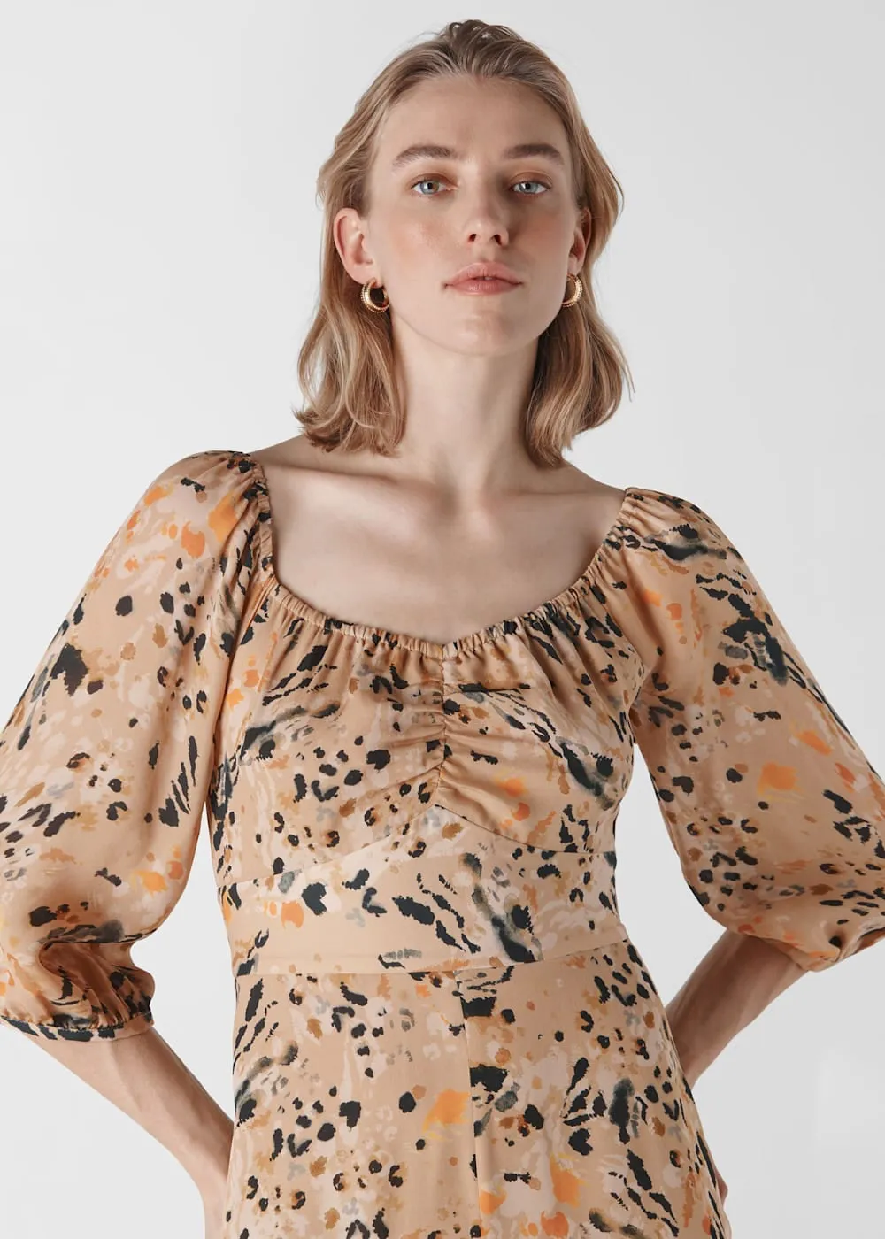 Leopard Print Silk Dress