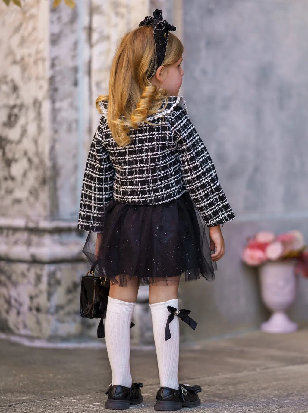 Little VIP Tweed Tutu Dress and Blazer Set