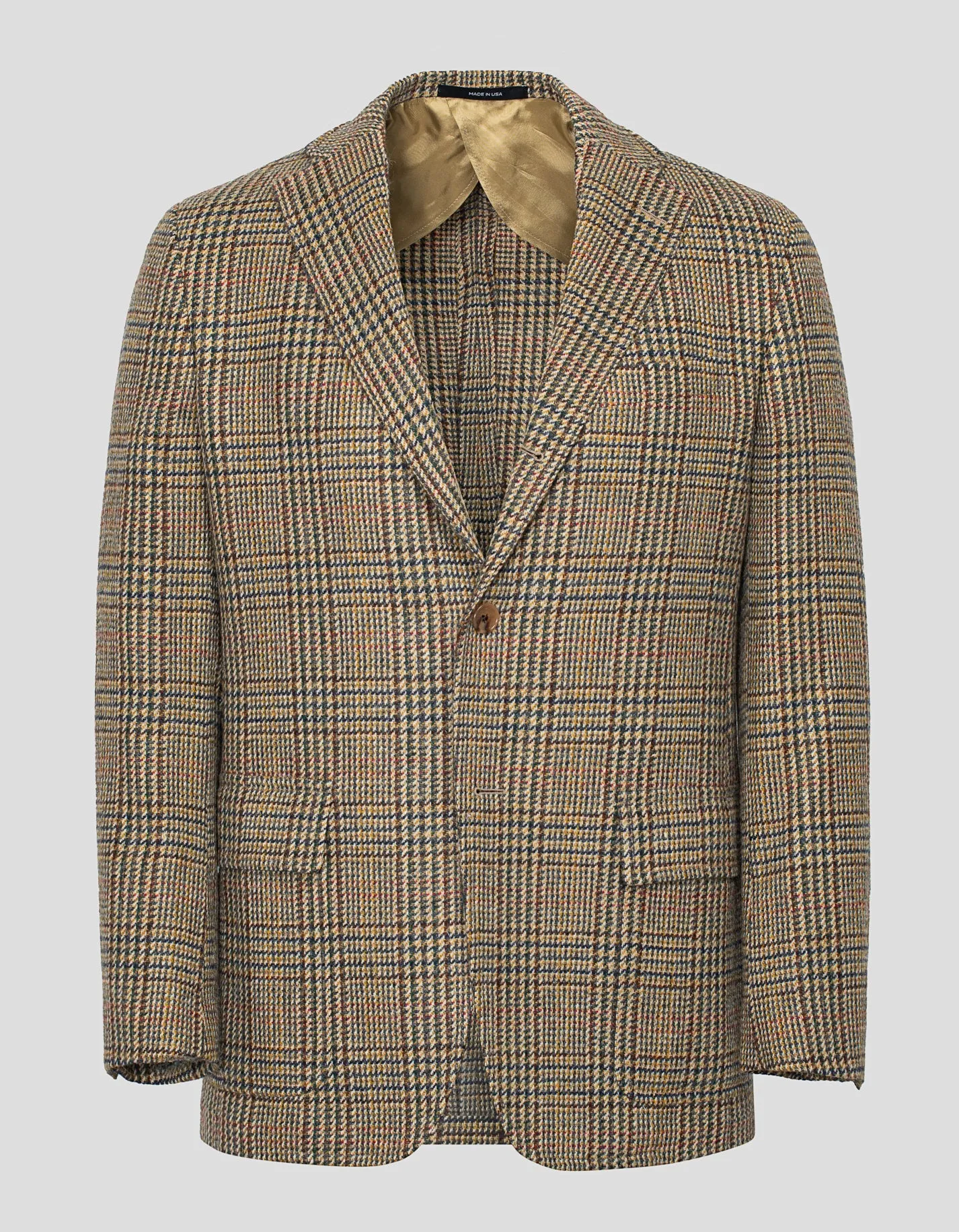 MAGEE TAN PLAID MULTI DECO SPORT COAT - MTO