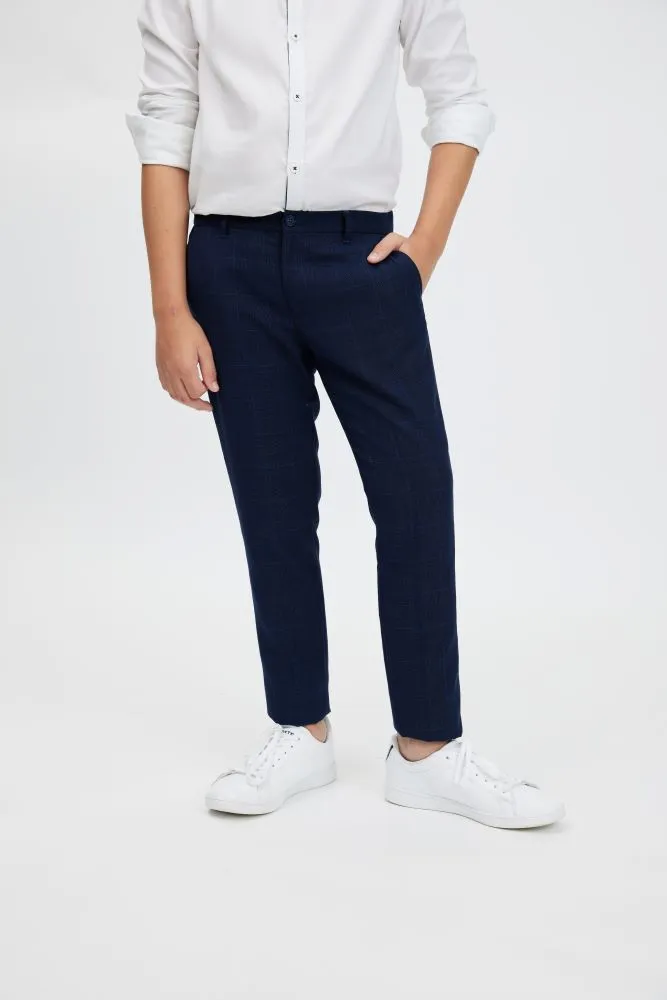 Marc Christian Kids James Pant - Blue Check