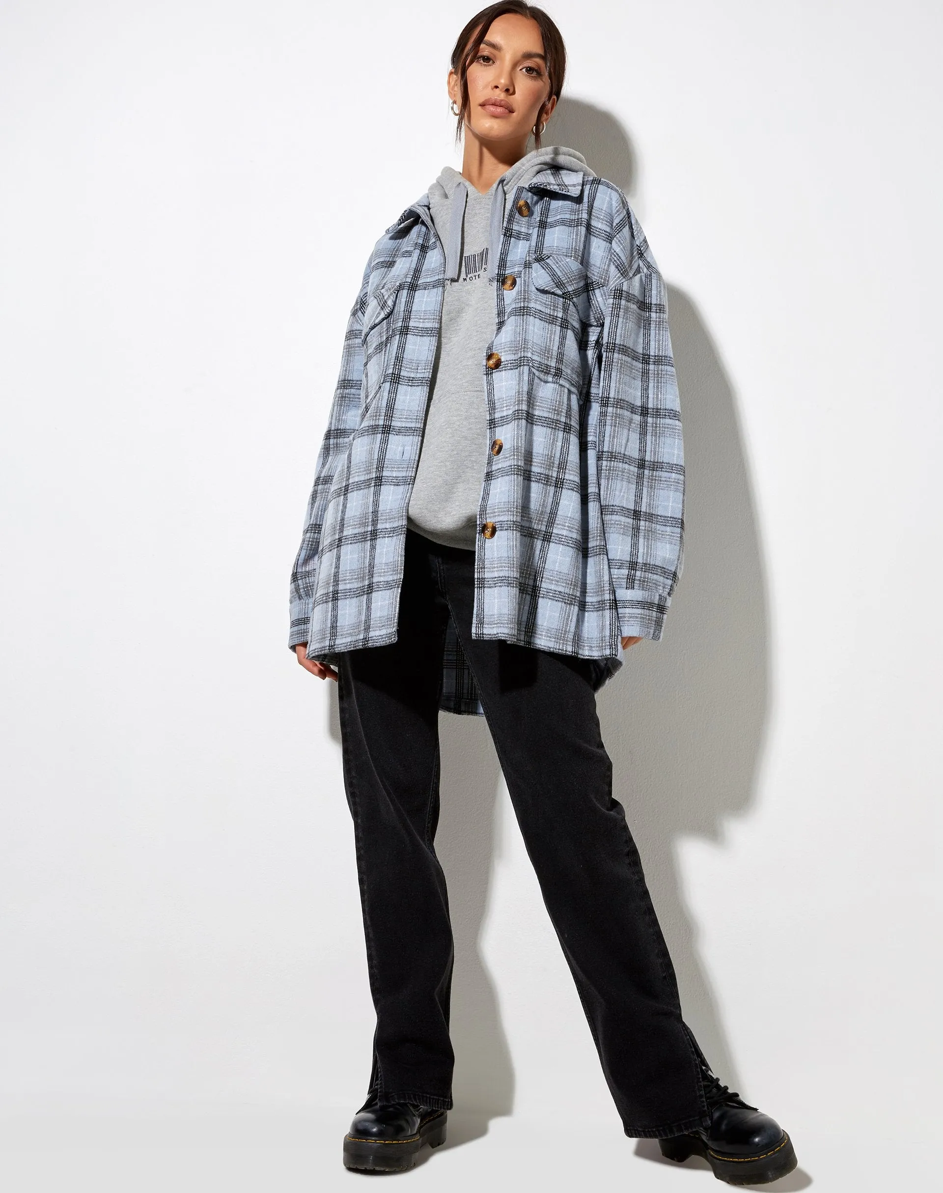 Marcella Shirt in Blue and Black Check