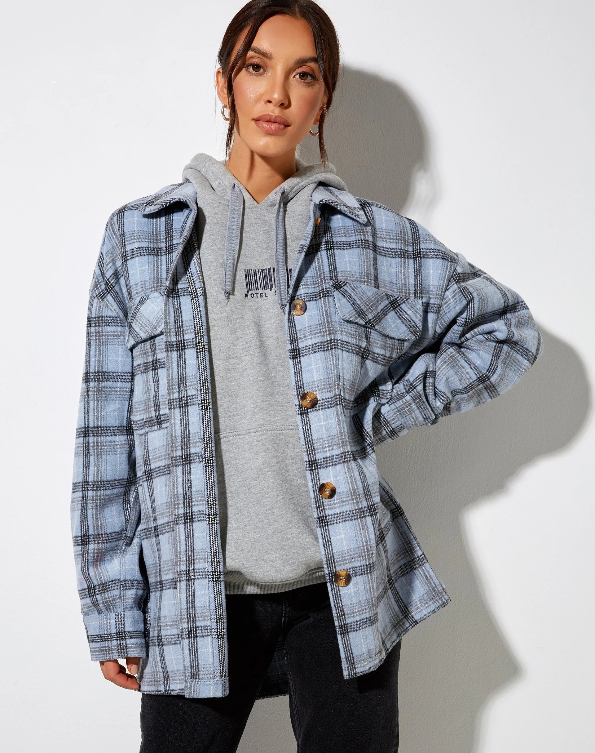 Marcella Shirt in Blue and Black Check