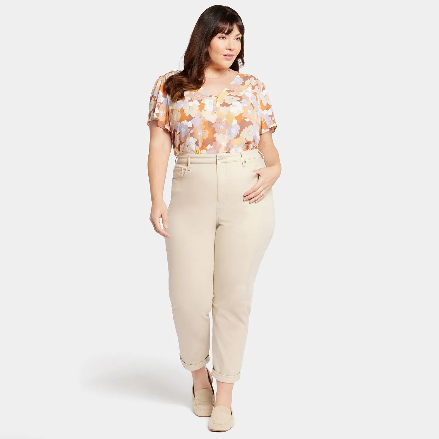 Margot Girlfriend Jeans In Plus Size - Feather