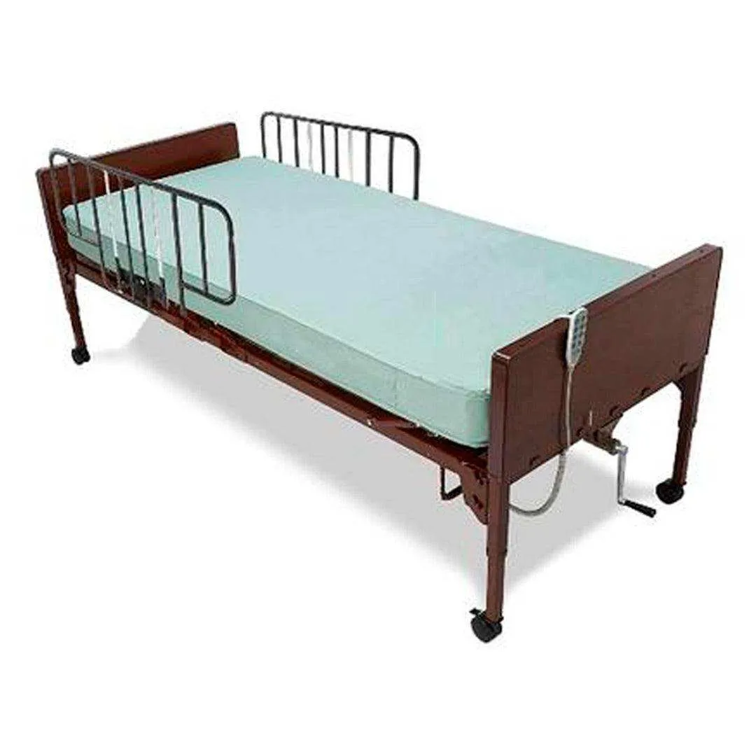 MedaCure Semi Electric Hospital Bed Mattress Rails Options