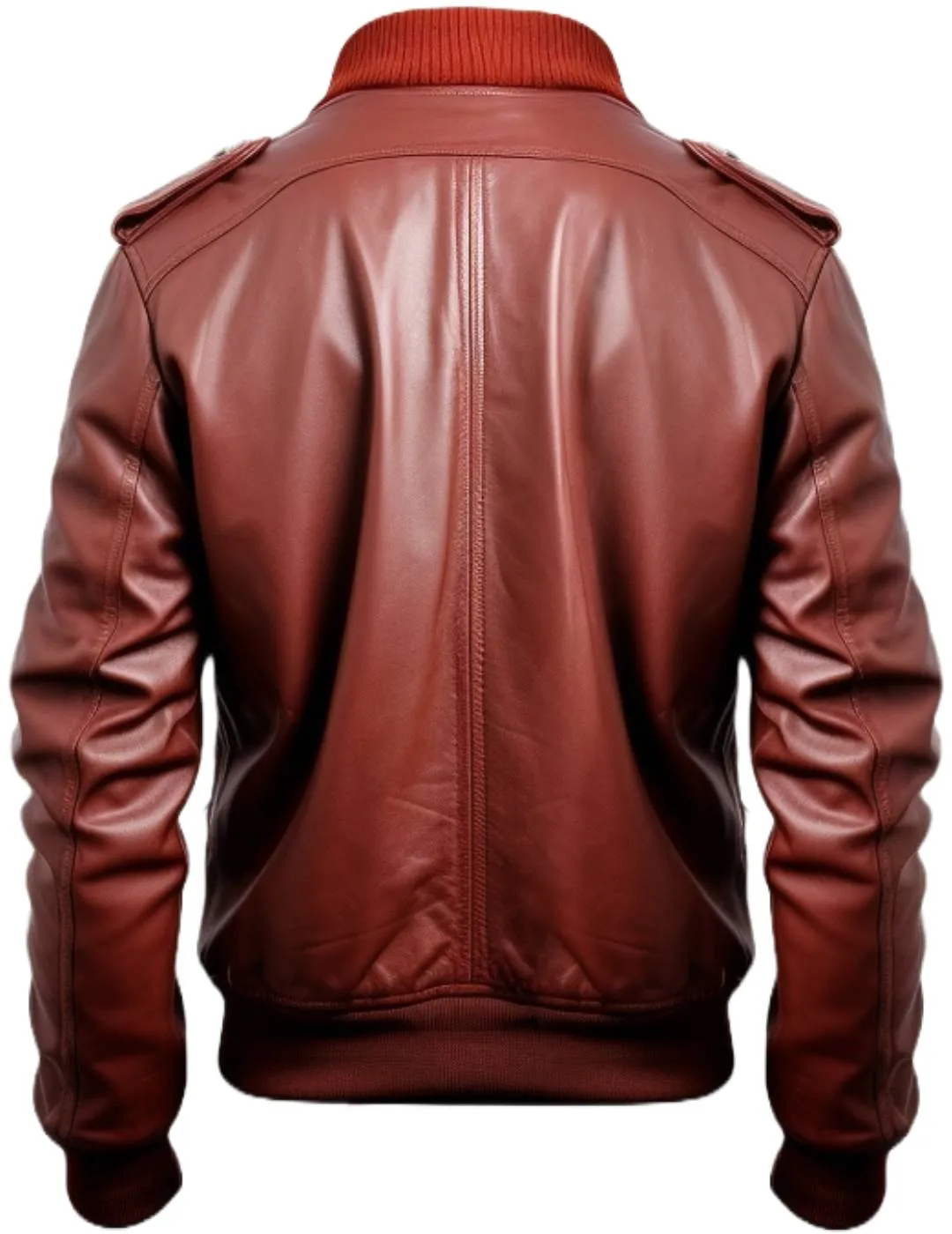 Men Tan Brown Bomber Leather Jacket - James Brown Leather Jacket