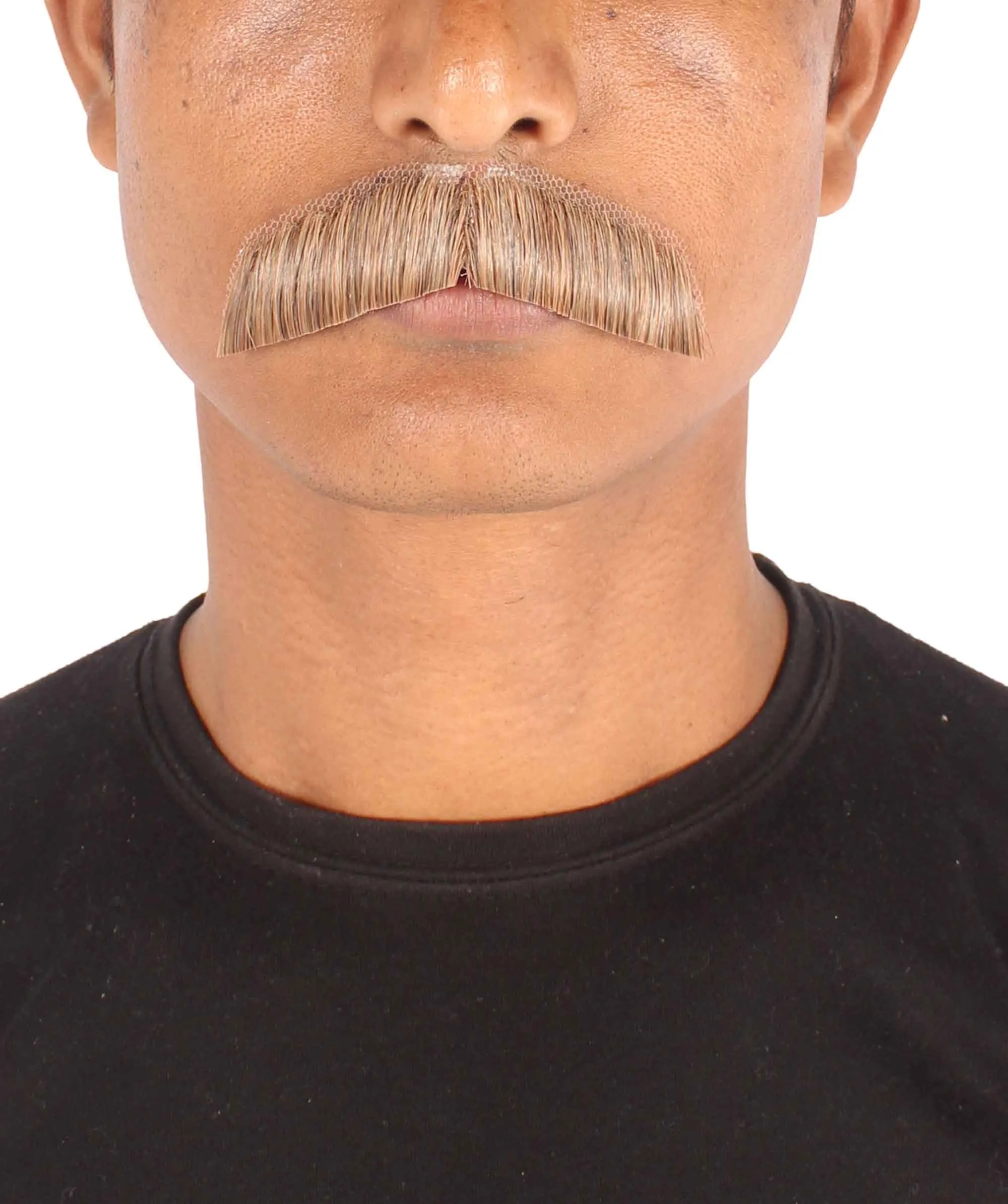 Men's Lampshade Mustache | Human Facial Hair | Multiple Colors | HPO